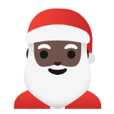 Google(Android) Santa Claus: Dark Skin Tone Emoji