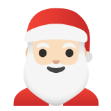 Google(Android) Santa Claus: Light Skin Tone Emoji