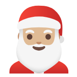 Google(Android) Santa Claus: Medium-Light Skin Tone Emoji