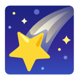 Google(Android) Shooting Star Emoji