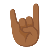 Google(Android) Sign Of The Horns: Medium-Dark Skin Tone Emoji