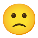 Google(Android) Slightly Frowning Face Emoji