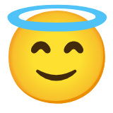 Google(Android) Smiling Face With Halo Emoji