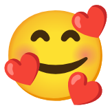 Google(Android) Smiling Face With Hearts Emoji