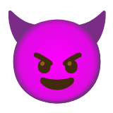 Google(Android) Smiling Face With Horns Emoji