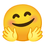 Google(Android) Smiling Face With Open Hands Emoji