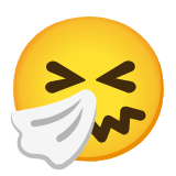 Google(Android) Sneezing Face Emoji