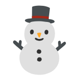 Google(Android) Snowman Without Snow Emoji