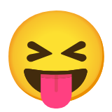 Google(Android) Squinting Face With Tongue Emoji