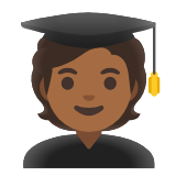 Google(Android) Student: Medium-Dark Skin Tone Emoji