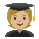 Google(Android) Student: Medium-Light Skin Tone Emoji