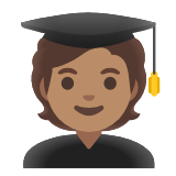 Google(Android) Student: Medium Skin Tone Emoji