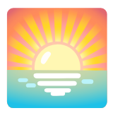 Google(Android) Sunrise Emoji