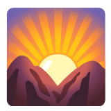 Google(Android) Sunrise Over Mountains Emoji