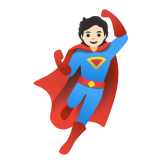 Google(Android) Superhero: Light Skin Tone Emoji