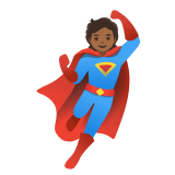 Google(Android) Superhero: Medium-Dark Skin Tone Emoji