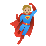 Google(Android) Superhero: Medium-Light Skin Tone Emoji