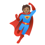 Google(Android) Superhero: Medium Skin Tone Emoji