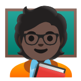 Google(Android) Teacher: Dark Skin Tone Emoji