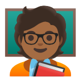 Google(Android) Teacher: Medium-Dark Skin Tone Emoji