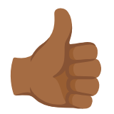 Google(Android) Thumbs Up: Medium-Dark Skin Tone Emoji