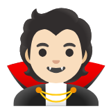 Google(Android) Vampire: Light Skin Tone Emoji