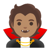 Google(Android) Vampire: Medium Skin Tone Emoji