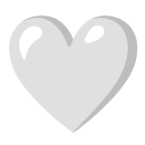 Google(Android) White Heart Emoji