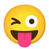 Google(Android) Winking Face With Tongue Emoji