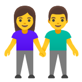 Google(Android) Woman And Man Holding Hands Emoji