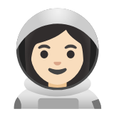 Google(Android) Woman Astronaut: Light Skin Tone Emoji