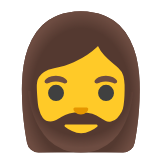 Google(Android) Woman: Beard Emoji