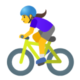 Google(Android) Woman Biking Emoji