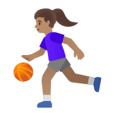 Google(Android) Woman Bouncing Ball: Medium Skin Tone Emoji