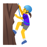 Google(Android) Woman Climbing Emoji