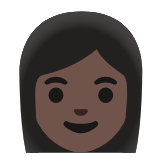 Google(Android) Woman: Dark Skin Tone Emoji