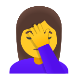 Google(Android) Woman Facepalming Emoji