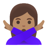 Google(Android) Woman Gesturing No: Medium Skin Tone Emoji