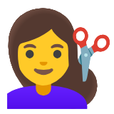 Google(Android) Woman Getting Haircut Emoji