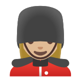 Google(Android) Woman Guard: Medium-Light Skin Tone Emoji