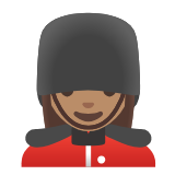 Google(Android) Woman Guard: Medium Skin Tone Emoji