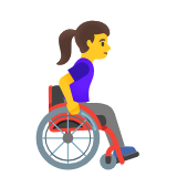 Google(Android) Woman In Manual Wheelchair Facing Right Emoji