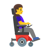 Google(Android) Woman In Motorized Wheelchair Facing Right Emoji