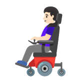 Google(Android) Woman In Motorized Wheelchair: Light Skin Tone Emoji