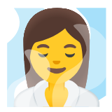 Google(Android) Woman In Steamy Room Emoji