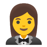 Google(Android) Woman In Tuxedo Emoji