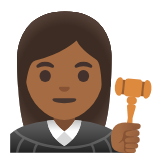 Google(Android) Woman Judge: Medium-Dark Skin Tone Emoji