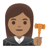 Google(Android) Woman Judge: Medium Skin Tone Emoji