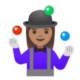 Google(Android) Woman Juggling: Medium Skin Tone Emoji