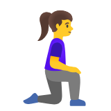 Google(Android) Woman Kneeling Facing Right Emoji